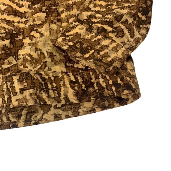 Zenergy by Chico’s Brown Abstract Zip-Up Jacket Size 0 (S) Stretch Travel Layer - Picture 9 of 14